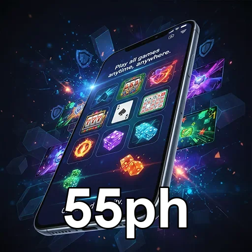 Player using mobile app for fast cashouts at 55ph